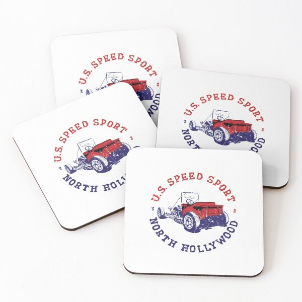 Item preview, U.S. Speed Sport North Hollywood - worn, aged print designed and sold by retropetrol.