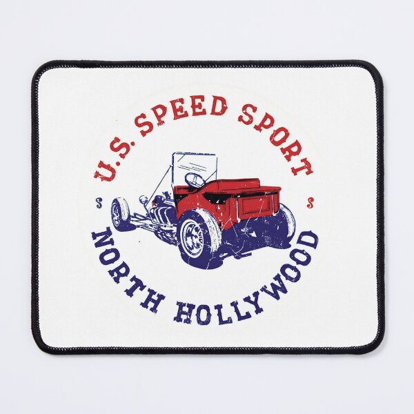 Item preview, U.S. Speed Sport North Hollywood - worn, aged print designed and sold by retropetrol.