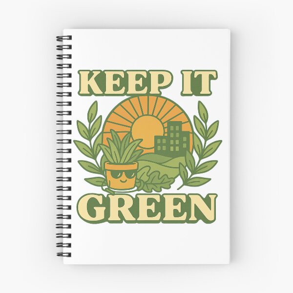 Item preview, Keep It Green – Eco Friendly Retro Plant Design designed and sold by Print_Drip.