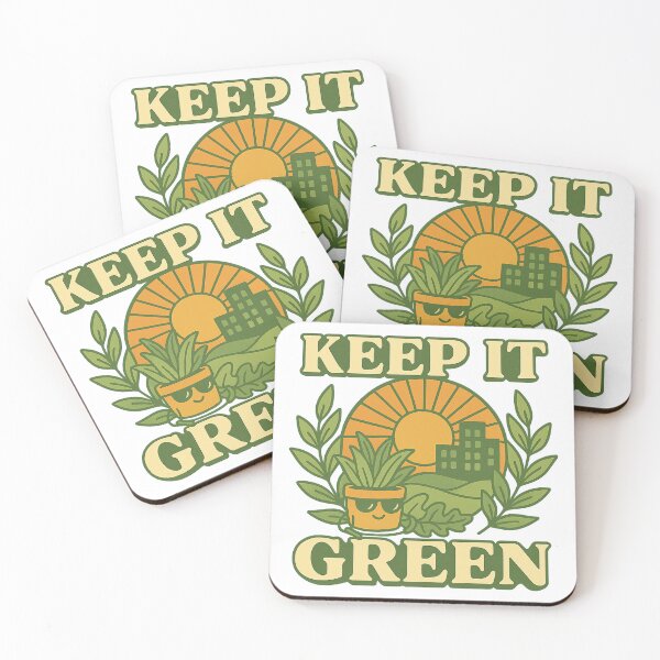 Item preview, Keep It Green – Eco Friendly Retro Plant Design designed and sold by Print_Drip.