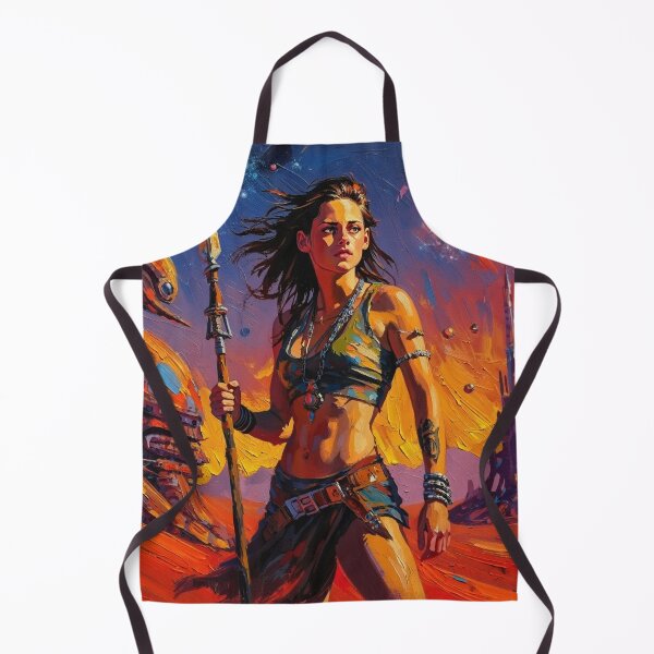 Item preview, Fantasy Barbarian Princess of Mars, a goddess with a spear designed and sold by Vintage Designs +.