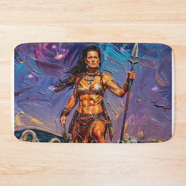 Item preview, Fantasy Barbarian Princess of Mars, a goddess with a spear designed and sold by Vintage Designs +.