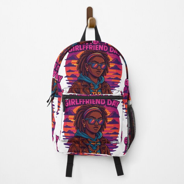Item preview, National Girlfriend Day Retro Sunset – Cool Afro Queen Illustration designed and sold by TLG-Supply.