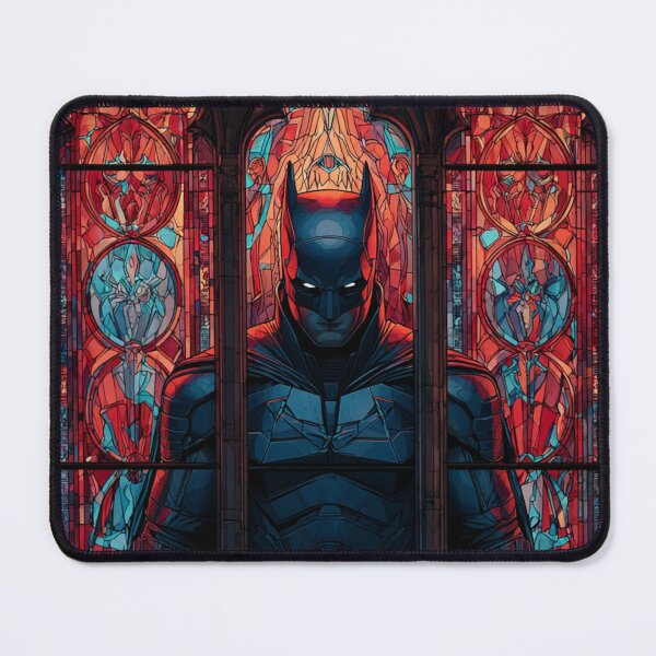 Item preview, Dark Stained Glass Poster with Gothic Vigilante Silhouette designed and sold by LoomisDreams.
