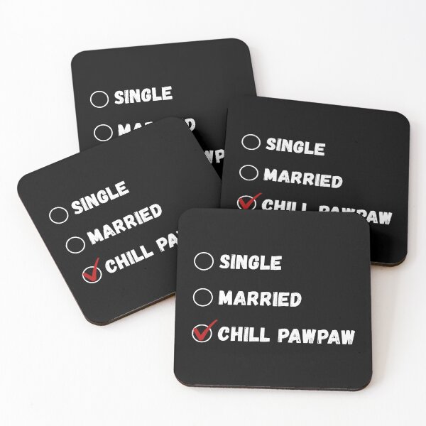 Artikelvorschau, Single Married Chill Pawpaw, Lustiges Großvater Shirt entworfen und verkauft von Sleepy Cat Design.
