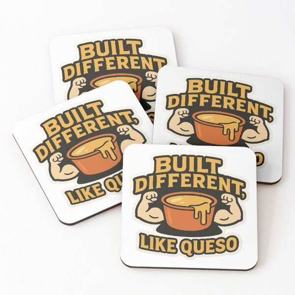 Item preview, Built Different Like Queso | Funny Food Gym Pun for Queso Lovers designed and sold by astersgraphics.