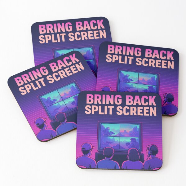 Item preview, Bring Back Split Screen – Retro Gaming LAN Party Art designed and sold by LAN-Lord.