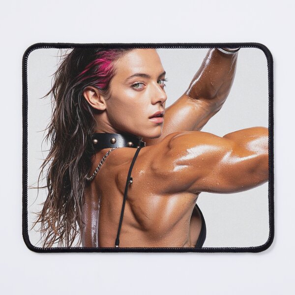 Item preview, Fit gym model woman posing with arms up designed and sold by Vintage Designs +.