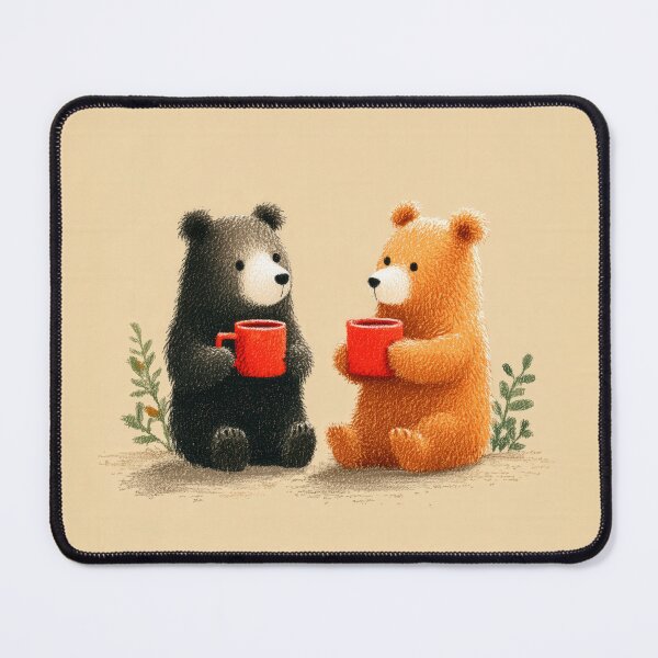 Item preview, Two Bears & a Red Mug Moment designed and sold by Magical Art Store.