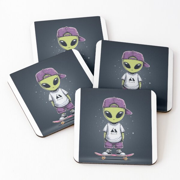 Item preview, Skater Alien Phone Case | Cute Cartoon Extraterrestrial on Skateboard with Urban Galaxy Vibes designed and sold by River Quaggy Studios.