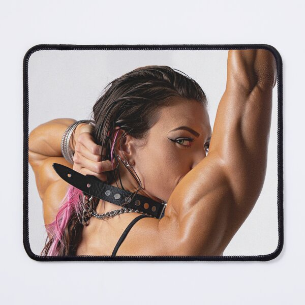Item preview, Fit gym model woman posing with arms up designed and sold by Vintage Designs +.