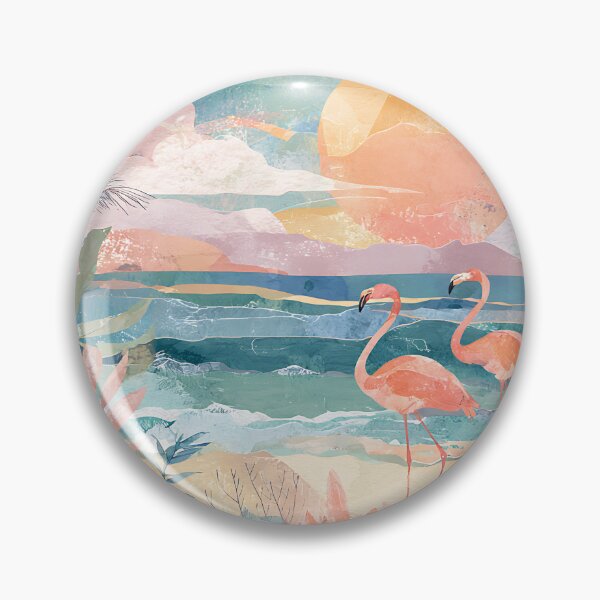 Item preview, Flamingo at the Beach Collage designed and sold by PurpleAdventure.