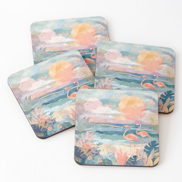 Item preview, Flamingo at the Beach Collage designed and sold by PurpleAdventure.