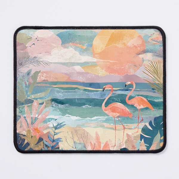 Item preview, Flamingo at the Beach Collage designed and sold by PurpleAdventure.