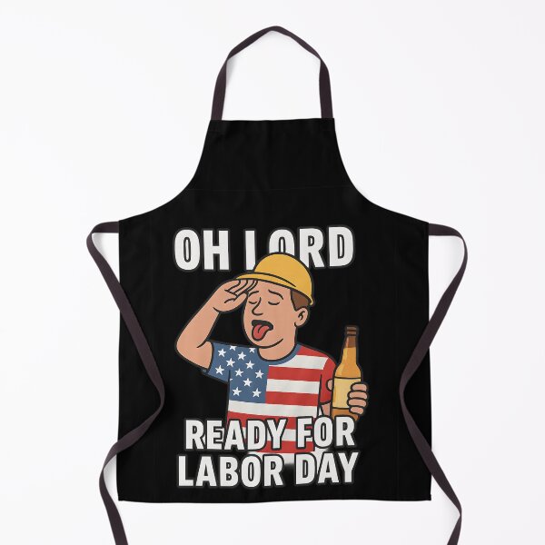 Item preview, Funny Labor Day USA Design – Patriotic Worker With Beer & American Flag designed and sold by SparkJoy-Studio.