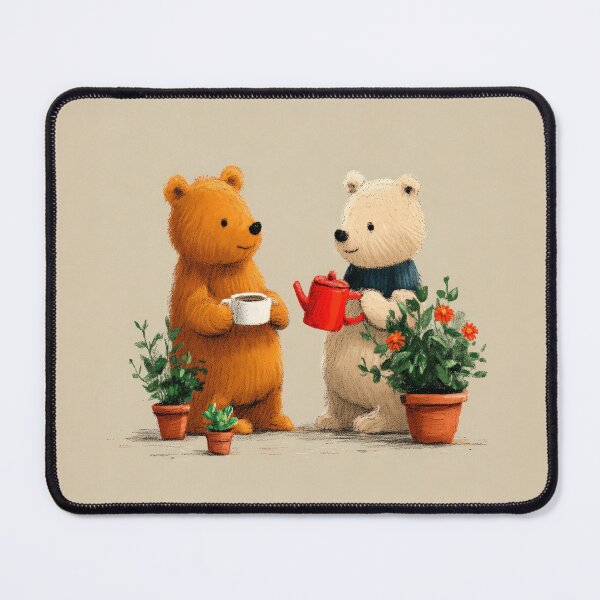 Item preview, Bears in Bloom with Tea and Watering Can designed and sold by Magical Art Store.