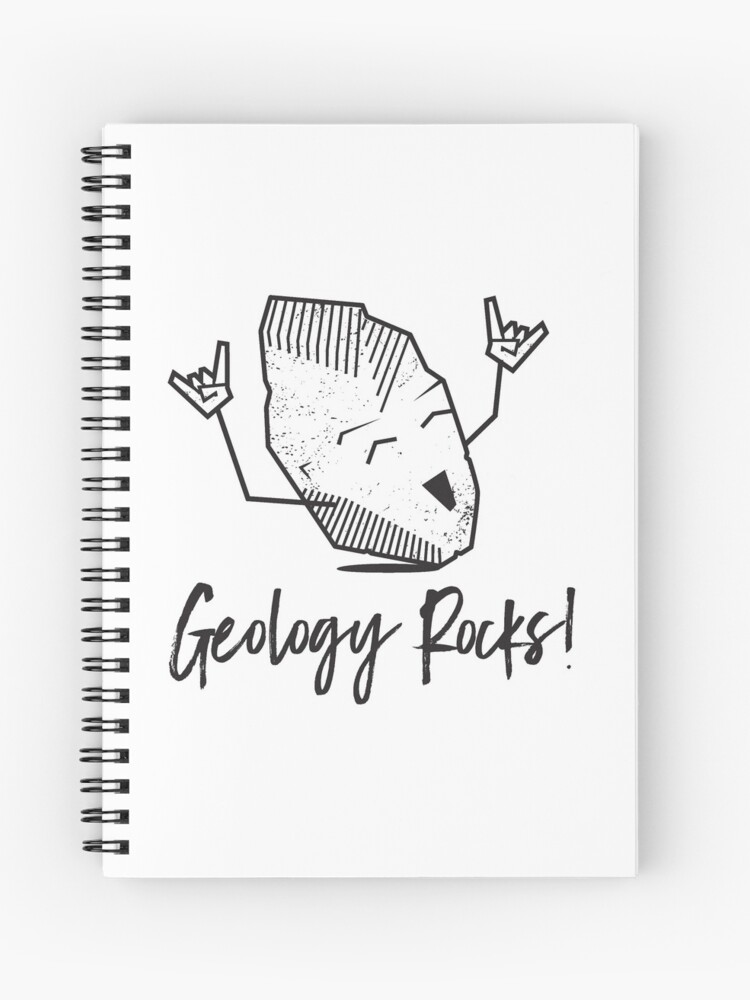 Cuaderno de espiral «Geología rocas ilustración» de MudAndMarrow | Redbubble