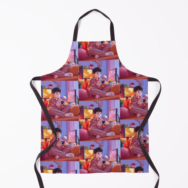 Item preview, Happy Gamer boy in his room playing video games illustration designed and sold by Vintage Designs +.