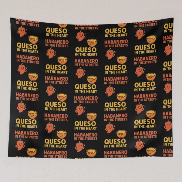 Item preview, Habanero in the Streets, Queso in the Heart | Spicy Foodie Humor designed and sold by astersgraphics.