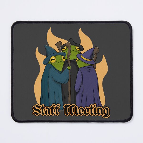 Item preview, Staff meeting - frog wizards designed and sold by agrapedesign.