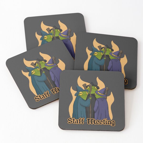Item preview, Staff meeting - frog wizards designed and sold by agrapedesign.