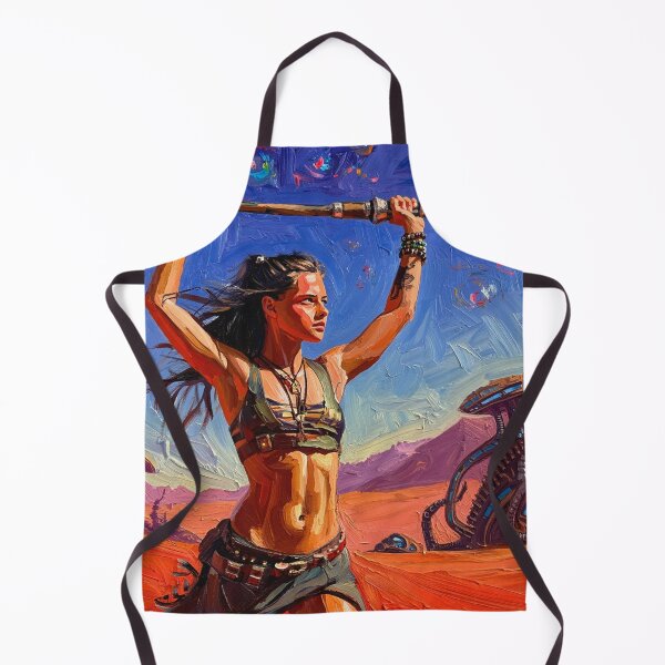 Item preview, Fantasy Barbarian Princess of Mars, a goddess with a spear designed and sold by Vintage Designs +.