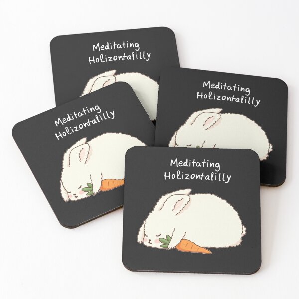 Item preview, Flat Bunny in Zen Pose designed and sold by ZenAnimal.