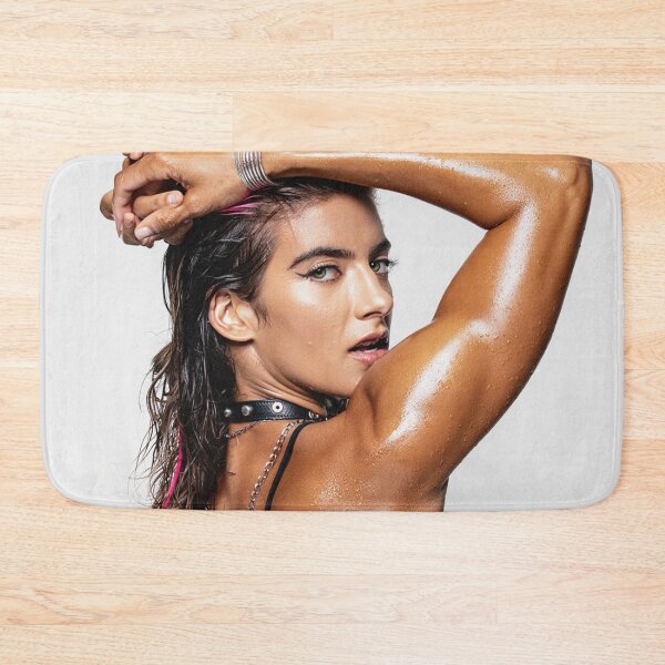 Item preview, Fit gym model woman posing with arms up designed and sold by Vintage Designs +.