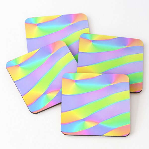 Item preview, Iridescent Rainbow Ombre Wavy designed and sold by ProDesignByMK.