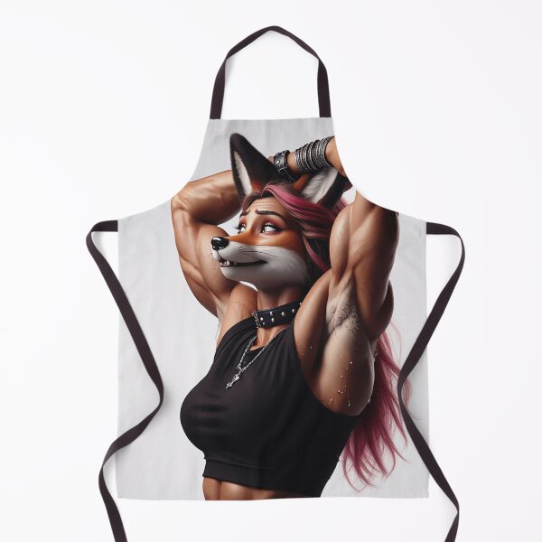 Item preview, Cute Anthropomorphic Wolf Girl render Grey Wolf posing with her hands behind her head designed and sold by Vintage Designs +.