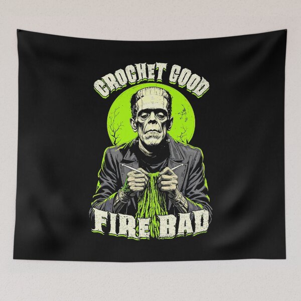 Item preview, Funny Crochet Frankenstein Knitting Halloween Crocheting designed and sold by GrandeDuc.