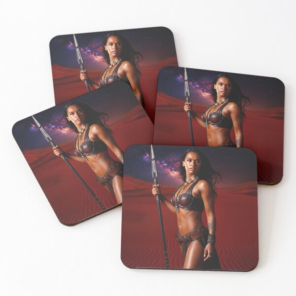 Item preview, Fantasy Barbarian Princess of Mars, a goddess with a spear designed and sold by Vintage Designs +.