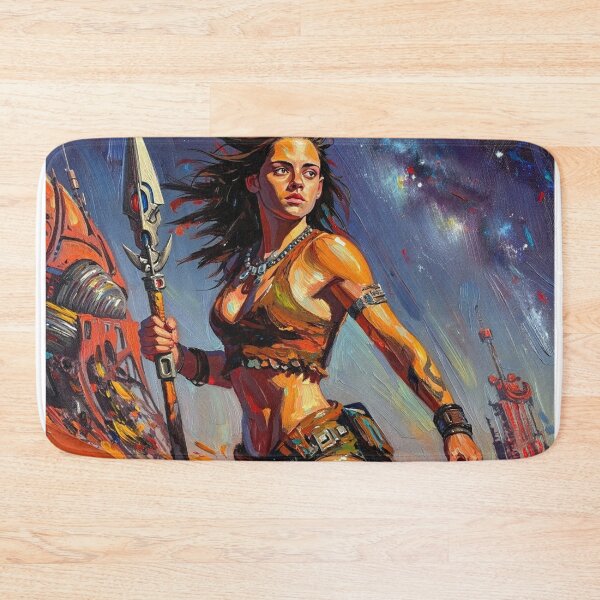 Item preview, Fantasy Barbarian Princess of Mars, a goddess with a spear designed and sold by Vintage Designs +.