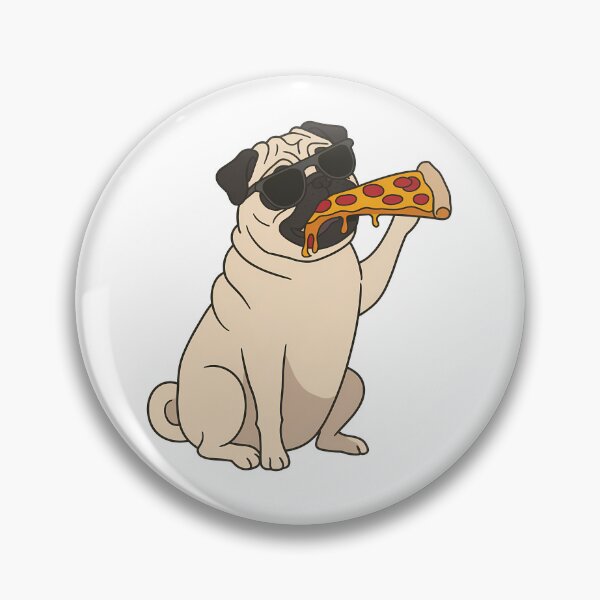 Item preview, Pug Eating Pizza designed and sold by KD Merch.