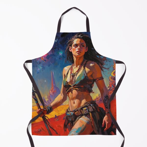 Item preview, Fantasy Barbarian Princess of Mars, a goddess with a spear designed and sold by Vintage Designs +.