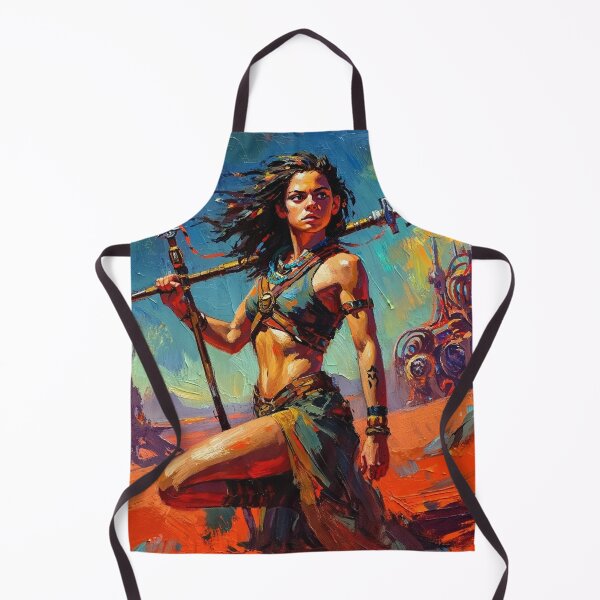 Item preview, Fantasy Barbarian Princess of Mars, a goddess with a spear designed and sold by Vintage Designs +.