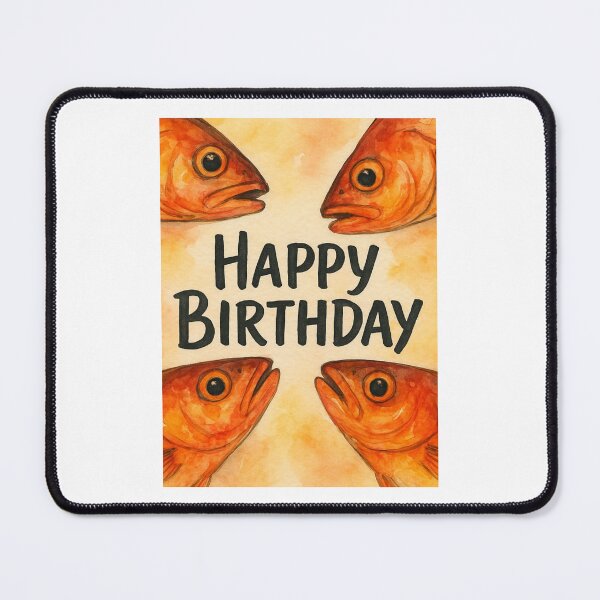 Item preview, Fish birthday food cute weird prank pun kawaii gift christmas happy designed and sold by CheeseBlueprint.