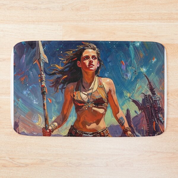 Item preview, Fantasy Barbarian Princess of Mars, a goddess with a spear designed and sold by Vintage Designs +.