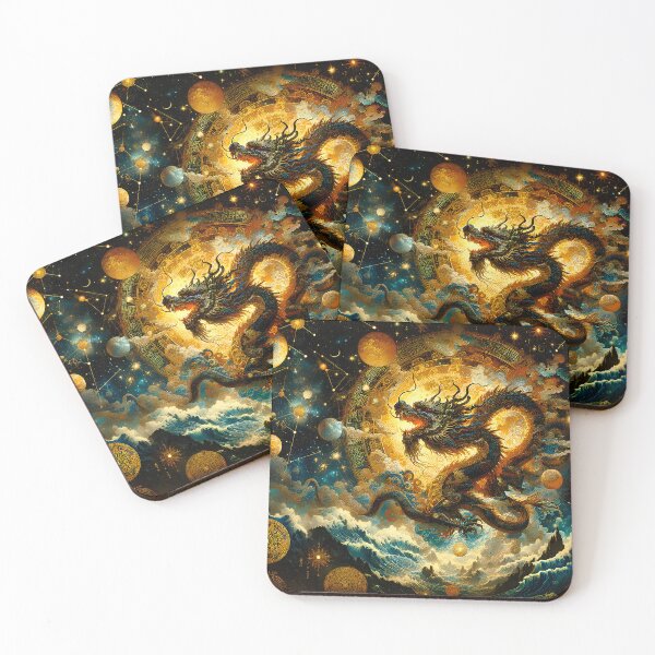 Item preview, The Cosmic Dragon | Celestial Fantasy Artwork designed and sold by Stoneflower-Art.