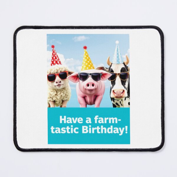 Item preview, Have a Farmtastic Birthday cute kawaii meme gift balloons cow horse designed and sold by CheeseBlueprint.