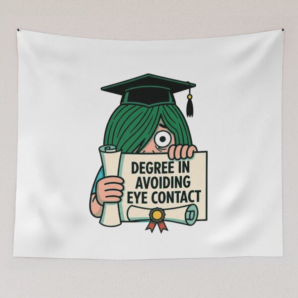 Item preview, Funny Degree in Avoiding Eye Contact designed and sold by MotivaChic.