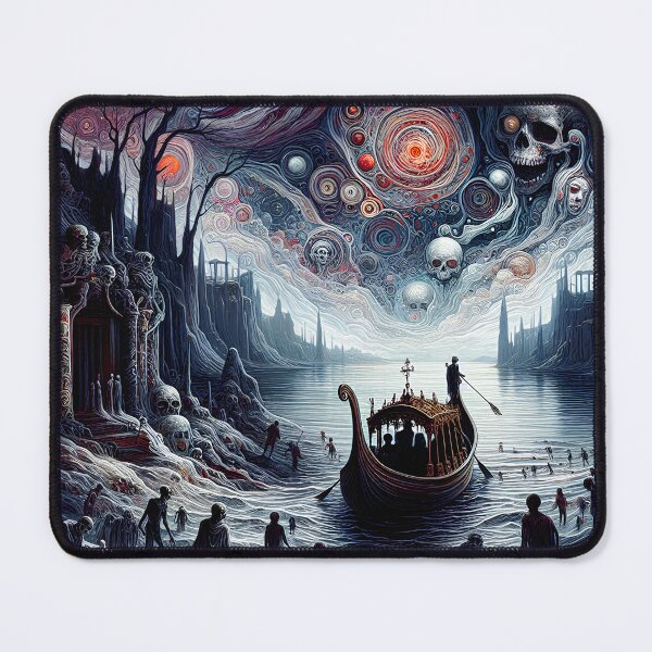 Item preview, Boat on the River | Greek Myth Fantasy Art designed and sold by Stoneflower-Art.
