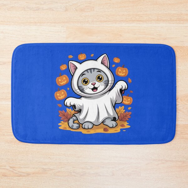 Item preview, Kitten dressed as a ghost for Halloween designed and sold by wzetart.