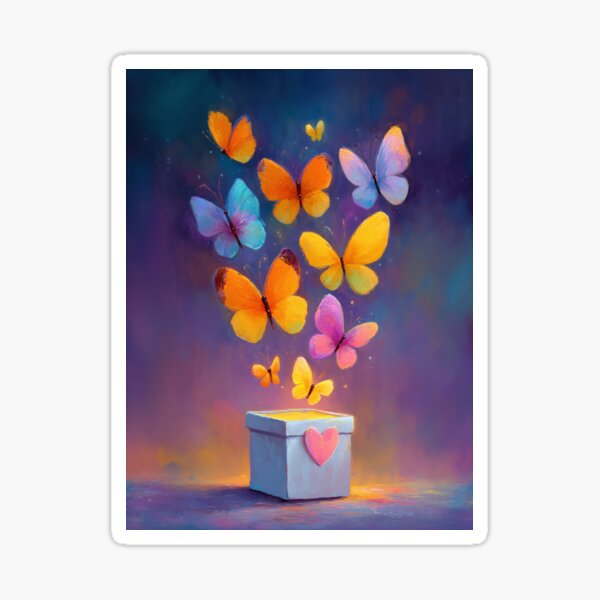 Item preview, Butterfly Wishes in a Box designed and sold by Magical Art Store.