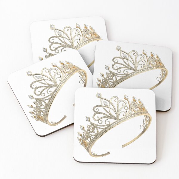 Item preview, A fancy gold tiara decorated with diamonds designed and sold by Merrylands Artshop.