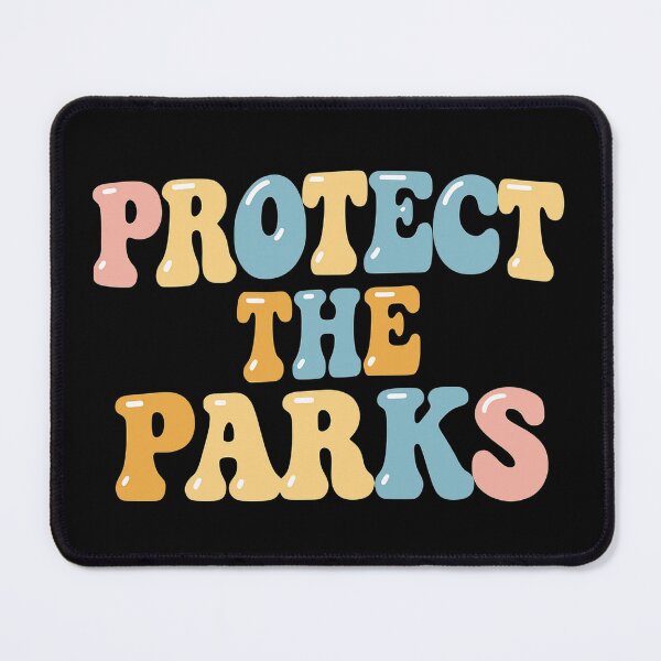 Item preview, Protect the parks - retro groovy words save our national park alt us service motivational saying  designed and sold by SkeletonsDanger.