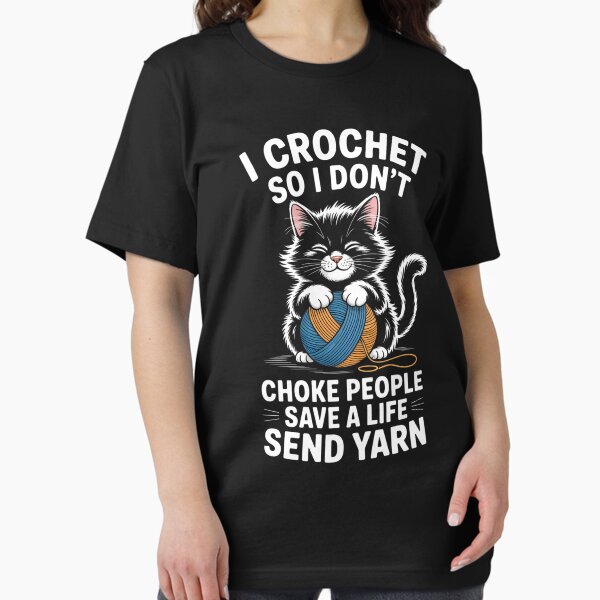 Item preview, Funny Cat Crochet Lovers Joke designed and sold by claratepos.