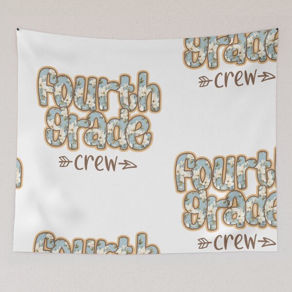 Item preview, Cute Floral Fourth Grade Crew Teacher Back to School 4th Grade designed and sold by cidolopez.