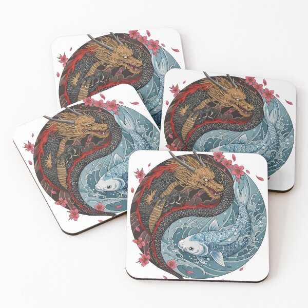 Item preview, Dragon and Koi: Harmony of Elements designed and sold by ShizukaInk.