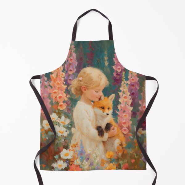 Item preview, Girl and Fox in a Dreamy Garden designed and sold by Magical Art Store.